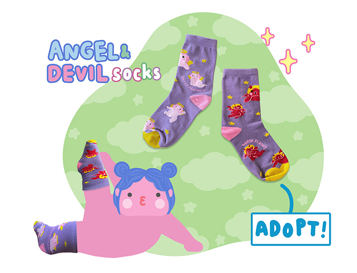 Angel &amp; Devil Socks